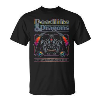 Deadlifts And Dragons Workout Fitness T-Shirt - Monsterry DE