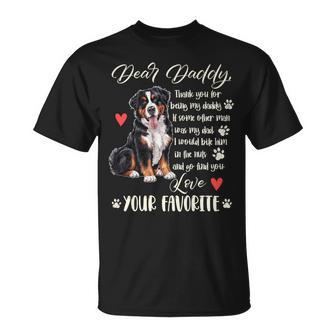 Dear Daddy Bernese Mountain Dog Dad Father's Day 2024 Men T-Shirt - Thegiftio UK