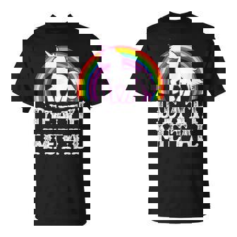 Death Metal Unicorn Sarcastic Heavy Metal T-Shirt - Thegiftio UK