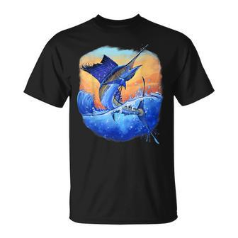 Deep Sea Fishing Marlin Sport Fishing T-Shirt - Thegiftio UK