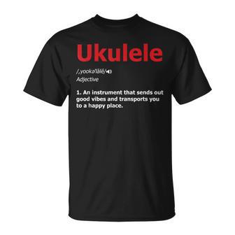 Definition Ukulele Hawaiian Guitar Musician Uke Acoustic T-Shirt - Thegiftio