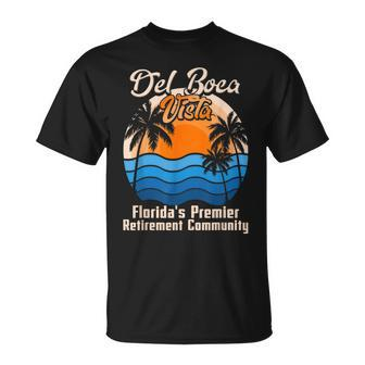 Del Boca Vista Retirement Community Beach Novelty T-Shirt - Monsterry