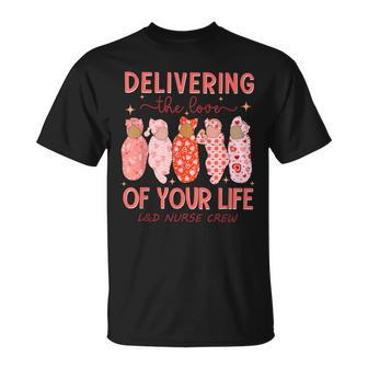 Delivering The Love Of Your Life Valentine's Day L&D Nurse T-Shirt | Mazezy