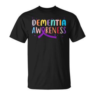Dementia Awareness Purple Color Ribbon September Support T-Shirt - Thegiftio UK
