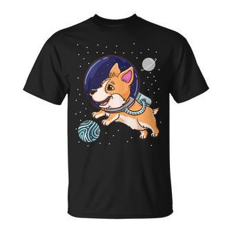 Demiboy Corgi In Space Trans Pride T-Shirt - Monsterry