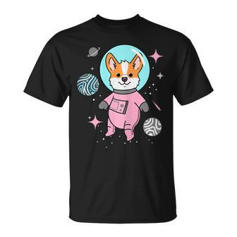Demigirl Corgi In Space Demigirl Pride T-Shirt - Monsterry