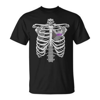 Demigirl Heart Ribcage Proud Demisexual Pride Flag T-Shirt - Monsterry AU