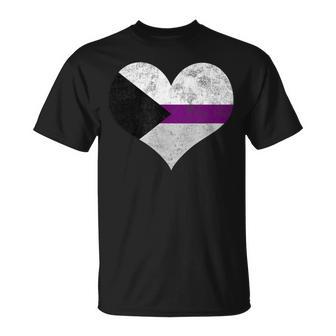 Demisexual Pride Heart Flag Identity Lgbt Graphic T-Shirt - Monsterry UK