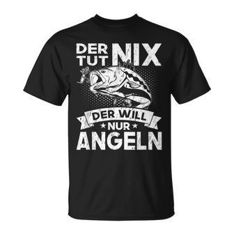 Der Tut Nix Der Will Nur Fischen German Language T-Shirt - Seseable