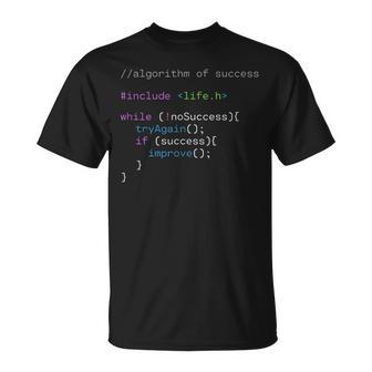 Desarrollador Nerds Algoritmo De Éxito Para Programadores Camiseta unisex - Regaloses