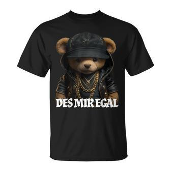 Desmiregal Des Mir Egal Teddy Slogan T-Shirt - Seseable