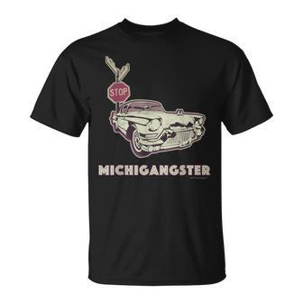 Detroit Cruise Michigangster Motor City Woodward Hot Rod T-Shirt - Monsterry