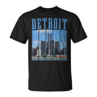 Detroit Skyline 313 Michigan Vintage Pride T-Shirt - Monsterry DE
