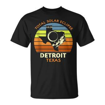 Detroit Texas Total Solar Eclipse 2024 T-Shirt - Thegiftio UK