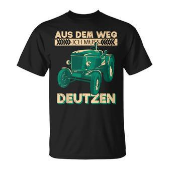 Deutz Bauer Aus Dem Weg Ich Muss Deutzen Tractor T-Shirt - Seseable