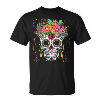 Dia De Los Muertos Carnival Costume Top Fancy Dress 2023 T-Shirt - Seseable