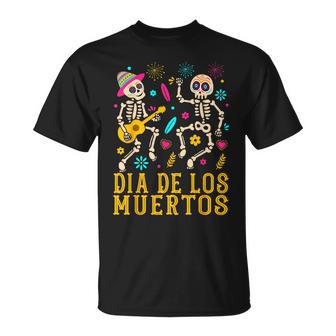 Dia De Los Muertos Costume Day Of The Dead Skeleton Dancing T-Shirt - Monsterry DE