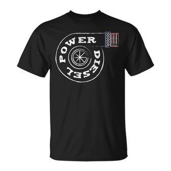 Diesel Power Usa Flag Turbo Turbocharger T-Shirt - Monsterry UK