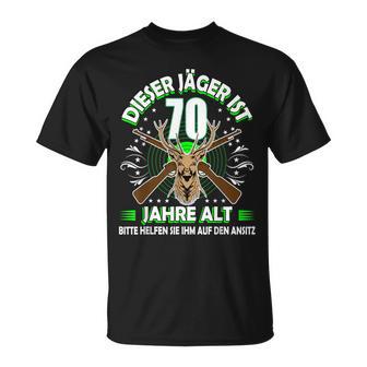 Dieser Jäger Ist 70 Jahre Old 70Th Birthday Hunter S T-Shirt - Geschenkecke