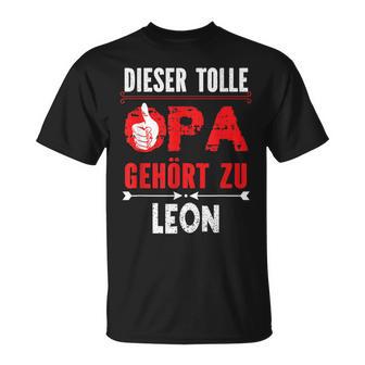 Dieser Tolle Opa Gegehört Zu Leon Opi German Langu T-Shirt - Seseable