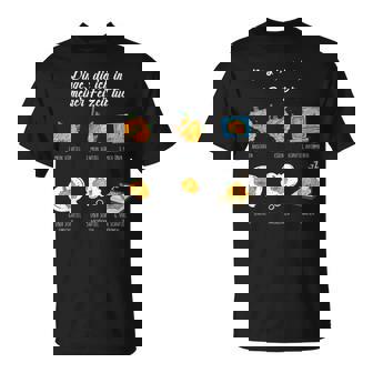 Dinge Die Ich In Meiner Freizeit Tue German Language Black T-Shirt - Seseable