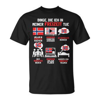 Dinge Die Ich In Meiner Freizeit Tue Norway T-Shirt - Geschenkecke