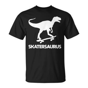 Dinosaurs Skate On Skateboard Skateboarding T-Rex T-Shirt - Monsterry AU