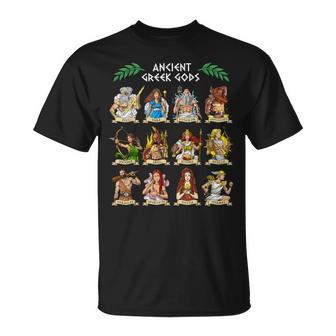 Dioses De La Mitología Griega Héroes De La Antigua Grecia Camiseta unisex - Regaloses