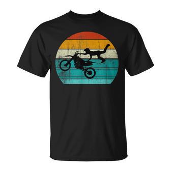 Dirt Bike Motocross Freestyle Retro Motocicleta Niños Adolescentes Hombres Camiseta unisex - Regaloses