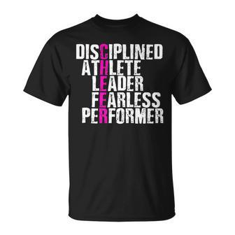 Disciplined Athlete Leader Fearless Performer Cheerleading T-Shirt - Monsterry AU