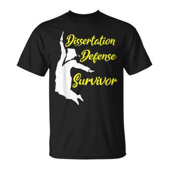 Dissertation Defense Survivor Doctorate PhD T-Shirt - Monsterry