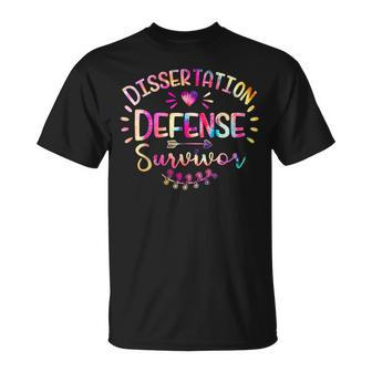 Dissertation Defense Survivor Phd Graduation Announcement T-Shirt - Monsterry