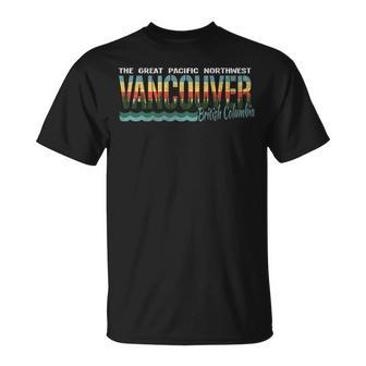 Distressed Retro Vancouver Bc Pacific Northwest Pnw T-Shirt - Monsterry UK