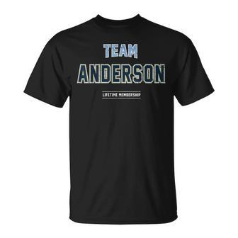 Distressed Team Anderson Proud Family Last Name Surname T-Shirt - Seseable
