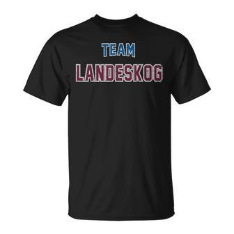 Distressed Team Landeskog Surname Proud Family Last Name T-Shirt - Seseable