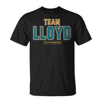 Distressed Team Lloyd Proud Family Surname Last Name T-Shirt - Seseable