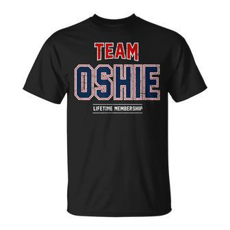 Distressed Team Oshie Proud Family Last Name Surname T-Shirt - Seseable