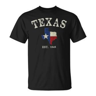 Distressed Texas State Flag Map T-Shirt - Thegiftio UK