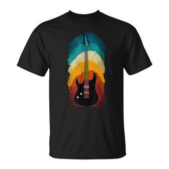 Distressed Vintage Style Guitars Musicians Music Retro T-Shirt - Monsterry CA