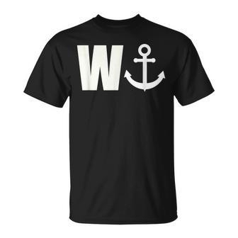 Divertida Con Ancla En W Camiseta unisex - Regaloses