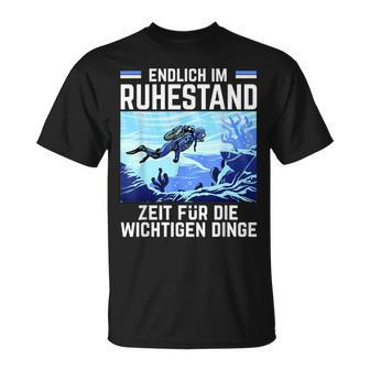 Diving Ruhestand Rente German Language S T-Shirt - Seseable