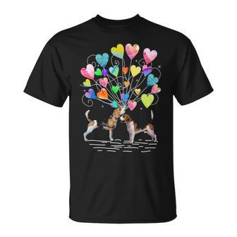 Dog Beagle Bubble Heart T-Shirt | Mazezy