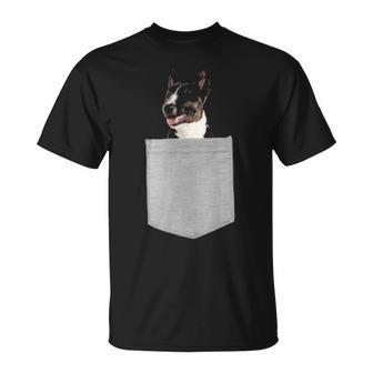 Dog In Your Pocket Miniature Bull Terriert T-Shirt | Mazezy