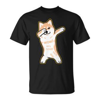 Doge Meme Dabbing Shiba Inu Dab Dog T-Shirt - Monsterry AU