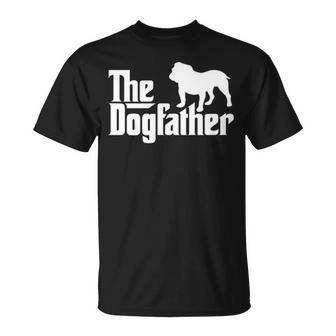 The Dogfather Bulldog Men's English Bulldog Dad T-Shirt | Mazezy