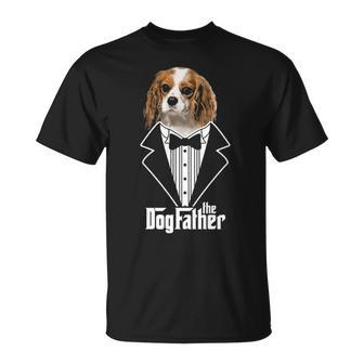 The Dogfather Cavalier King Charles Spaniel Dad Papa T-Shirt | Mazezy