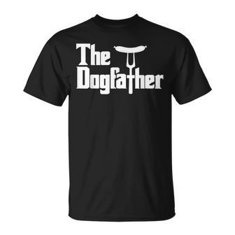 Dogfather Hot Dog Grilling Pun T-Shirt - Monsterry
