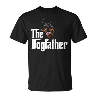 The Dogfather Rottweiler Dog Owner Dog Lover T-Shirt | Mazezy