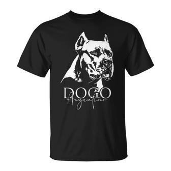 Dogo Argentino Dog Portrait Dog T-Shirt - Seseable