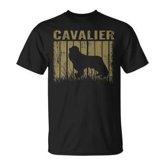 Dogs Retro Cavalier King Charles Spaniel Dog Vintage T-Shirt | Mazezy